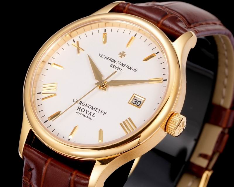 Vacheron Constantin Chronomètre Royal Automatic White Dial Brown Leather Watch 40mm