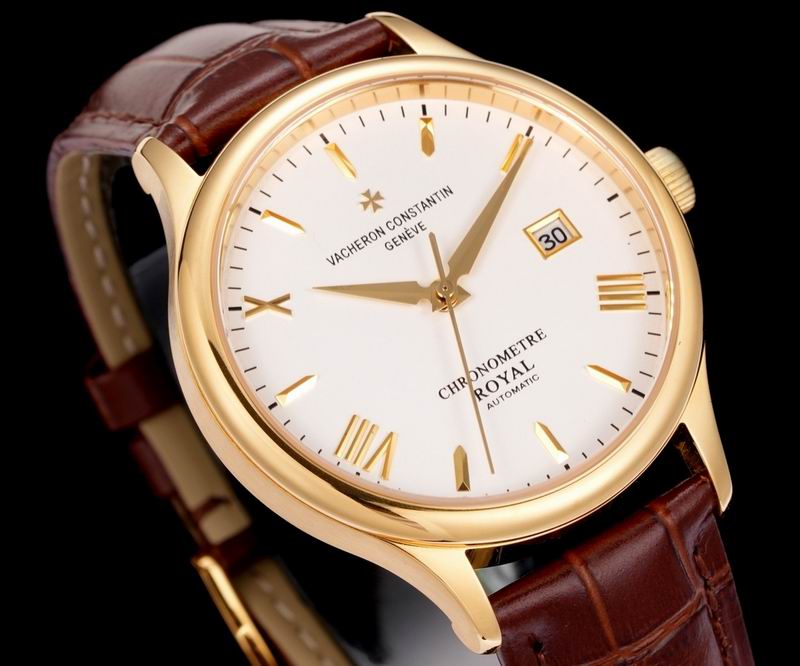 Vacheron Constantin Chronomètre Royal Automatic White Dial Brown Leather Watch 40mm