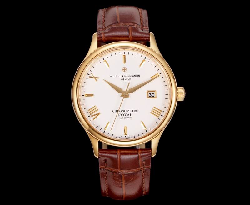 Vacheron Constantin Chronomètre Royal Automatic White Dial Brown Leather Watch 40mm