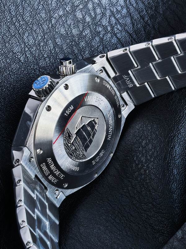 Vacheron Constantin Overseas Dual Time Stainless Steel Black Dial Automatic Watch 42mm