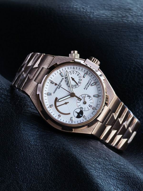 Vacheron Constantin Overseas Dual Time Stainless Steel Silver Dial Automatic Watch 42mm