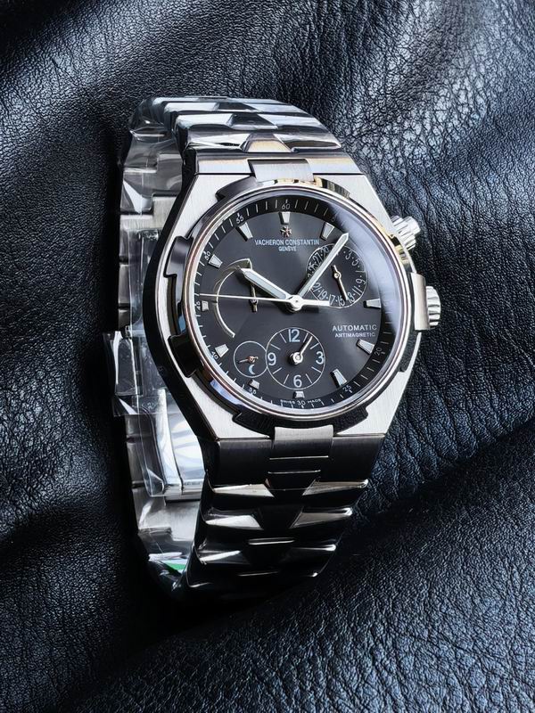 Vacheron Constantin Overseas Dual Time Stainless Steel Black Dial Automatic Watch 42mm