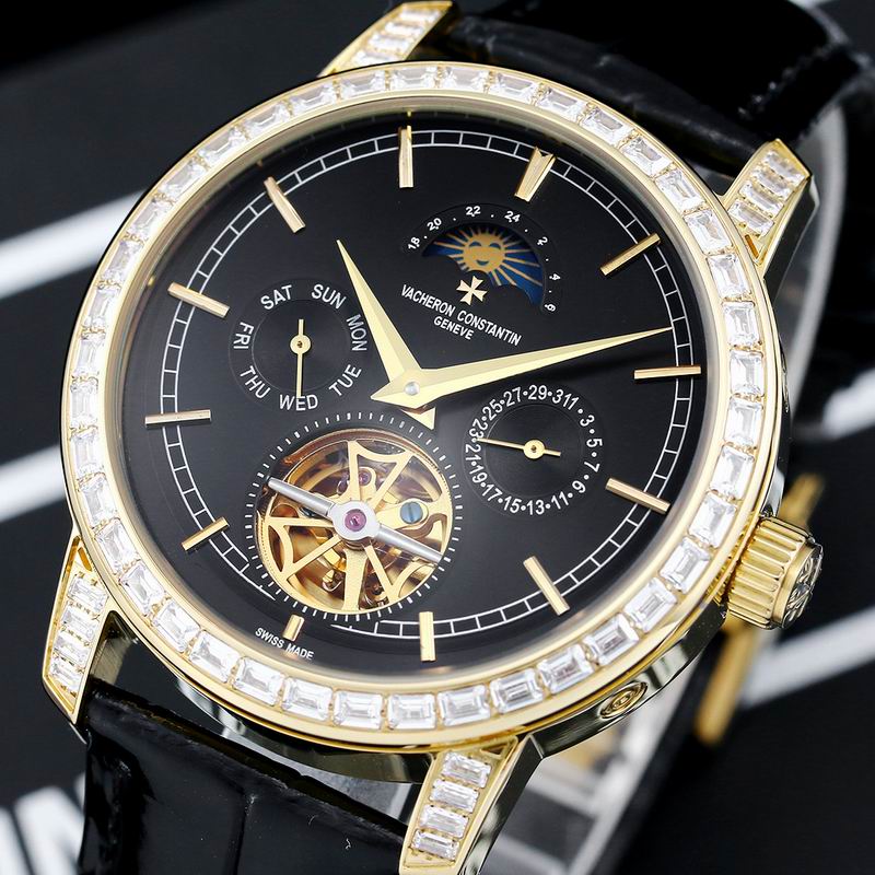 Vacheron Constantin Malte Tourbillon Perpetual Calendar High Jewellery Diamond Set White Gold Watch 44mm