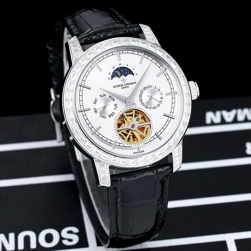 Vacheron Constantin Malte Tourbillon Perpetual Calendar High Jewellery Diamond Set White Gold Watch 44mm