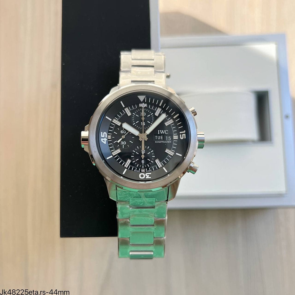 IWC Aquatimer Chronograph 44mm Stainless Steel Black Dial 44 mm