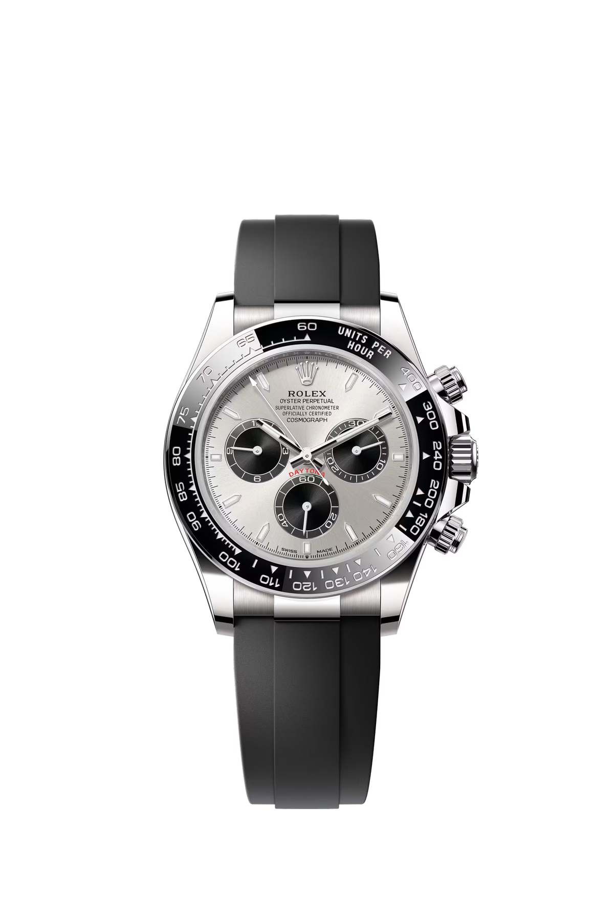 Rolex Oyster Perpetual Cosmograph Daytona White Gold Black Diamond Dial 40 mm