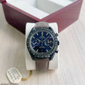 Omega Speedmaster Date 44 mm Black Brown Leather