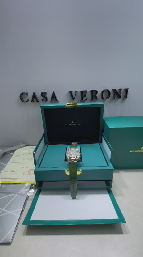Vacheron Constantin Overseas Dual Time Green Dial Automatic Watch 41mm