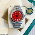 Rolex Oyster Perpetual Red Stainless Steel 36 mm