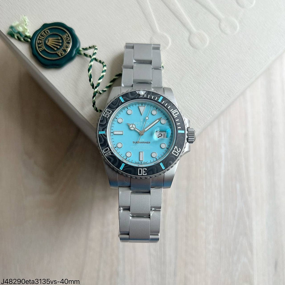 Rolex Submariner Date Turquoise Black Stainless Steel 40 mm