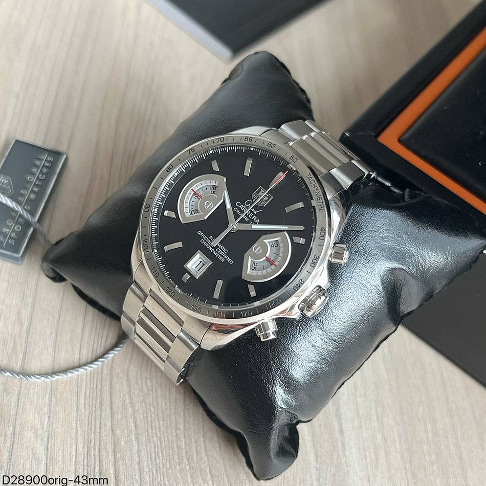 TAG Heuer Carrera Calibre 17 Chronograph Black Stainless Steel 43 mm