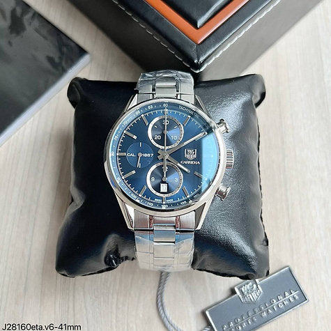 TAG Heuer Carrera Calibre 1887 Chronograph Blue Stainless Steel 41 mm